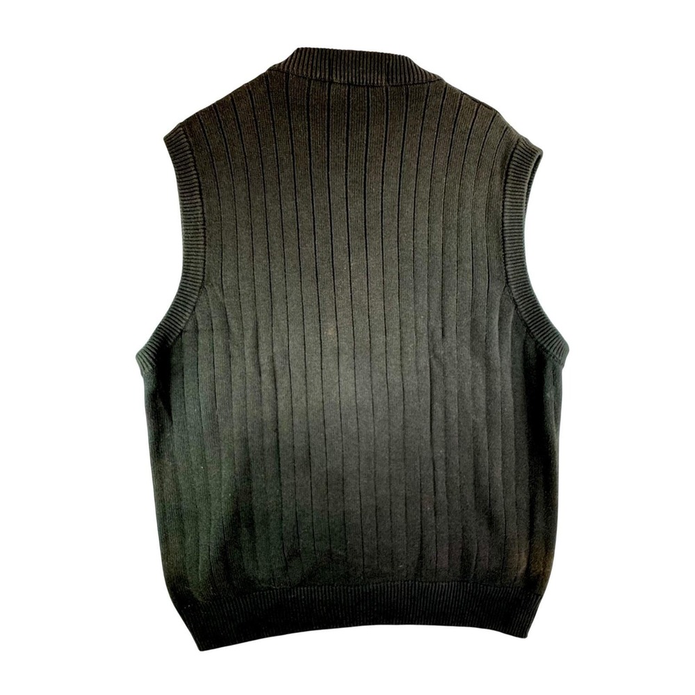 Vintage Munsingwear Golf Classics Mens Large Brown Ribbed Cotton Sweater Vest - Picture 4 of 7